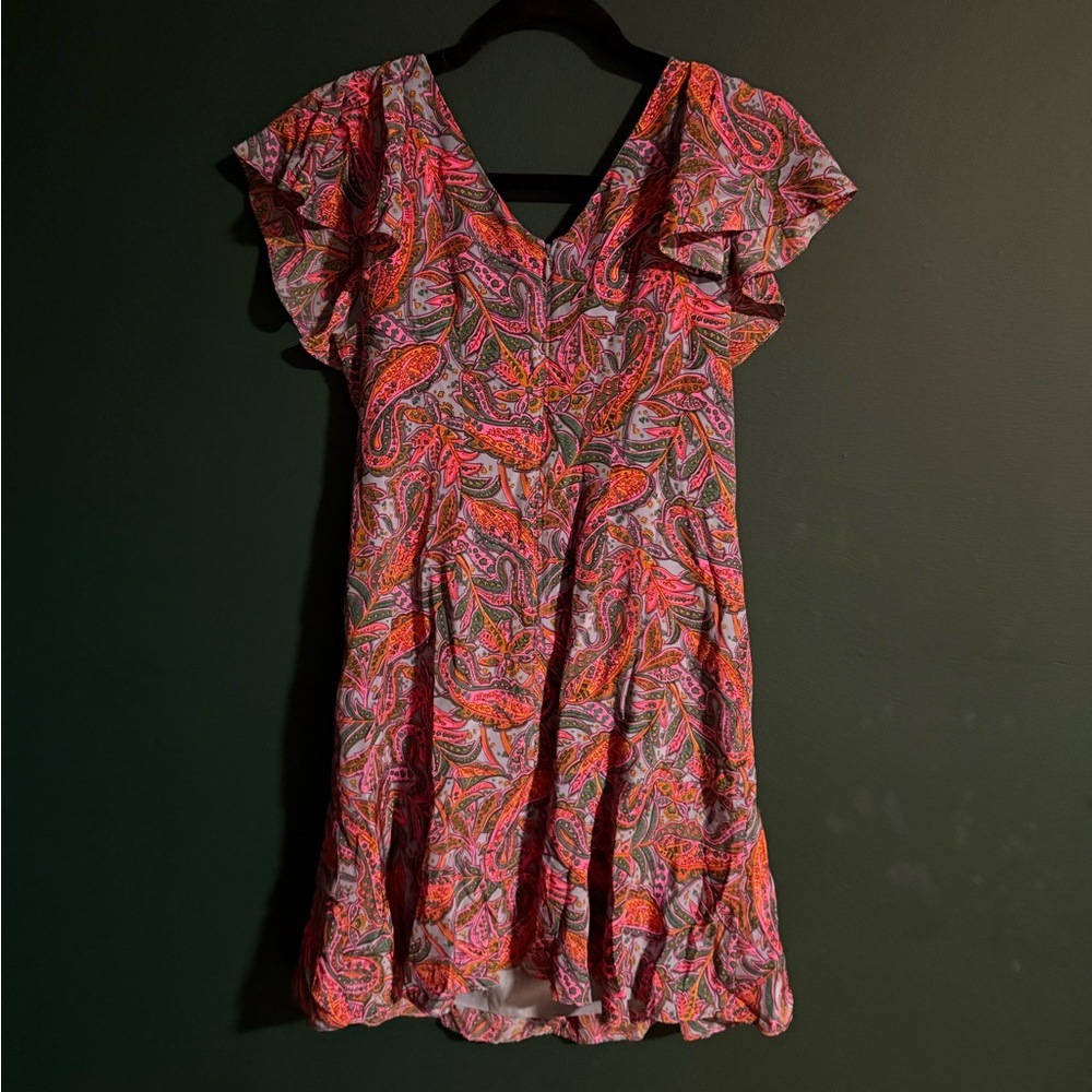 J. Crew Multicolor Paisley Mini Dress